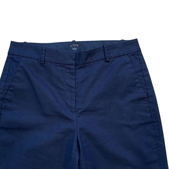 NWOT J. Crew Navy Linen Blend Kallie Pants / Trousers Straight Leg, Size 8 Tall - Picture 6 of 14